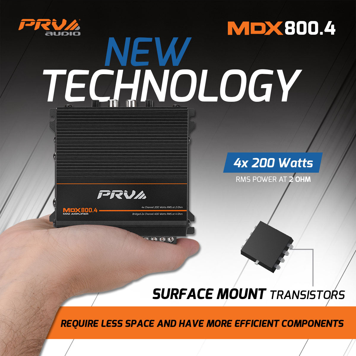 NUEVO MINI AMPLIFICADOR PRV MDX800.4 2OHM