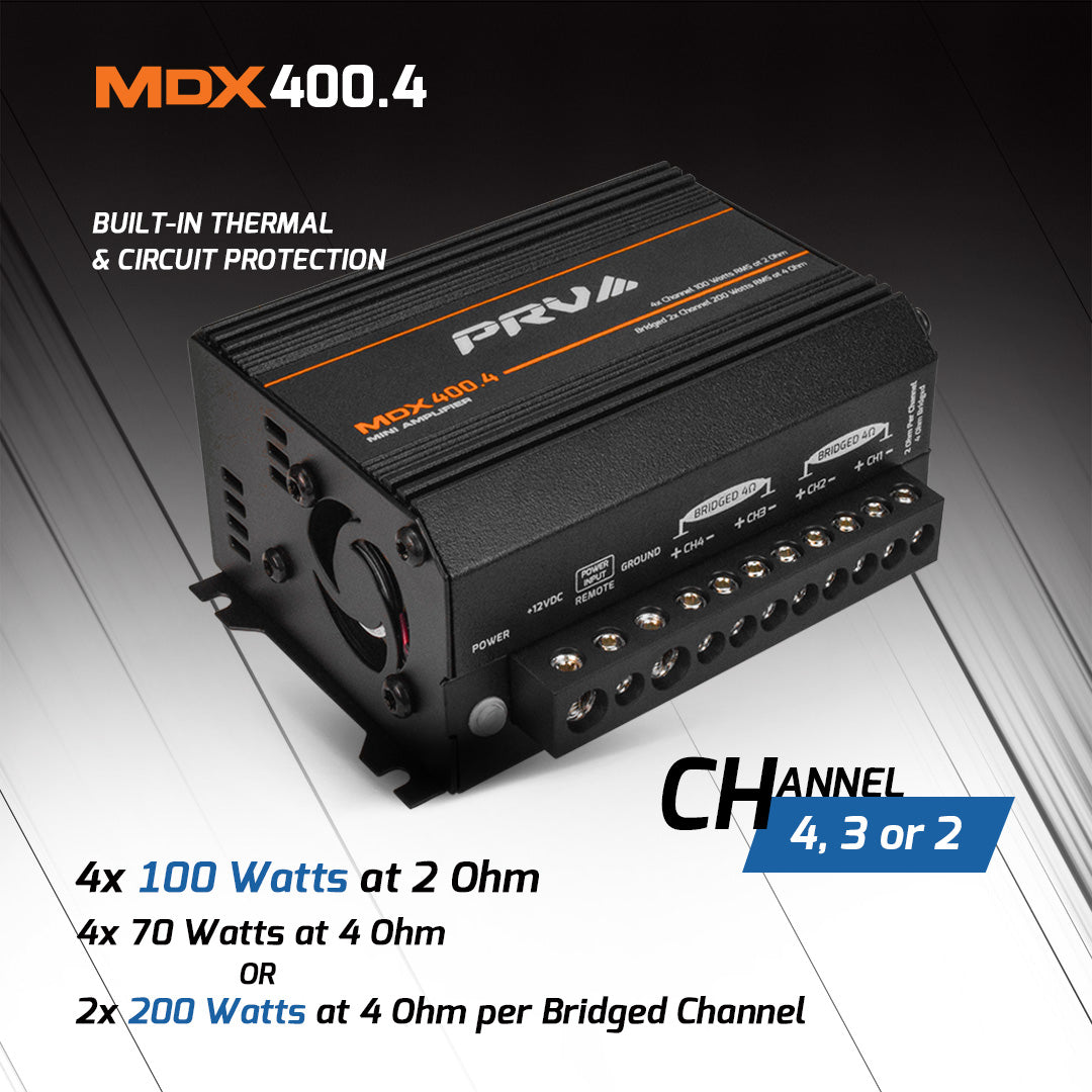 NUEVO MINI AMPLIFICADOR PRV MDX400.4 2OHM