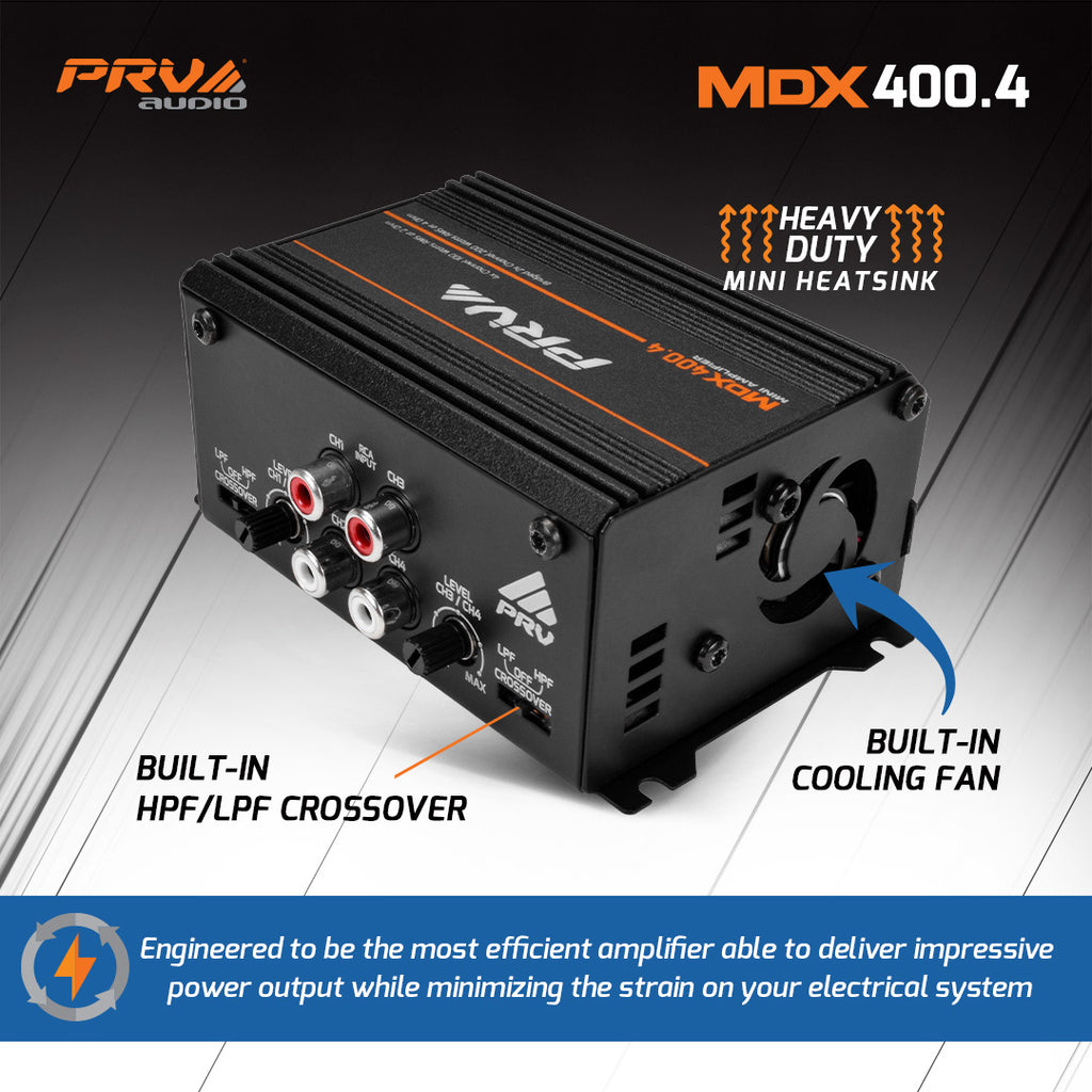 NUEVO MINI AMPLIFICADOR PRV MDX400.4 2OHM