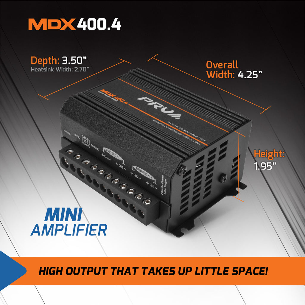 NUEVO MINI AMPLIFICADOR PRV MDX400.4 2OHM