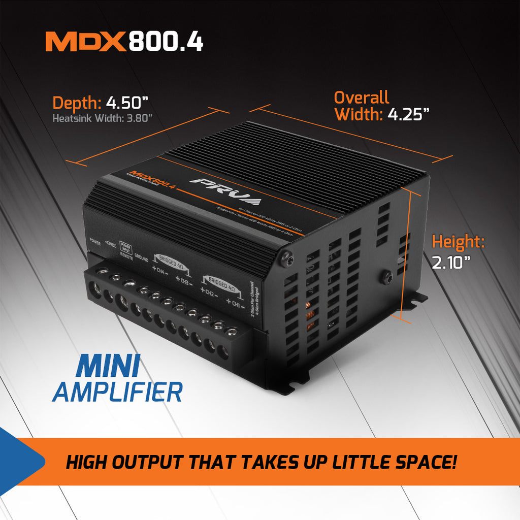 NUEVO MINI AMPLIFICADOR PRV MDX800.4 2OHM