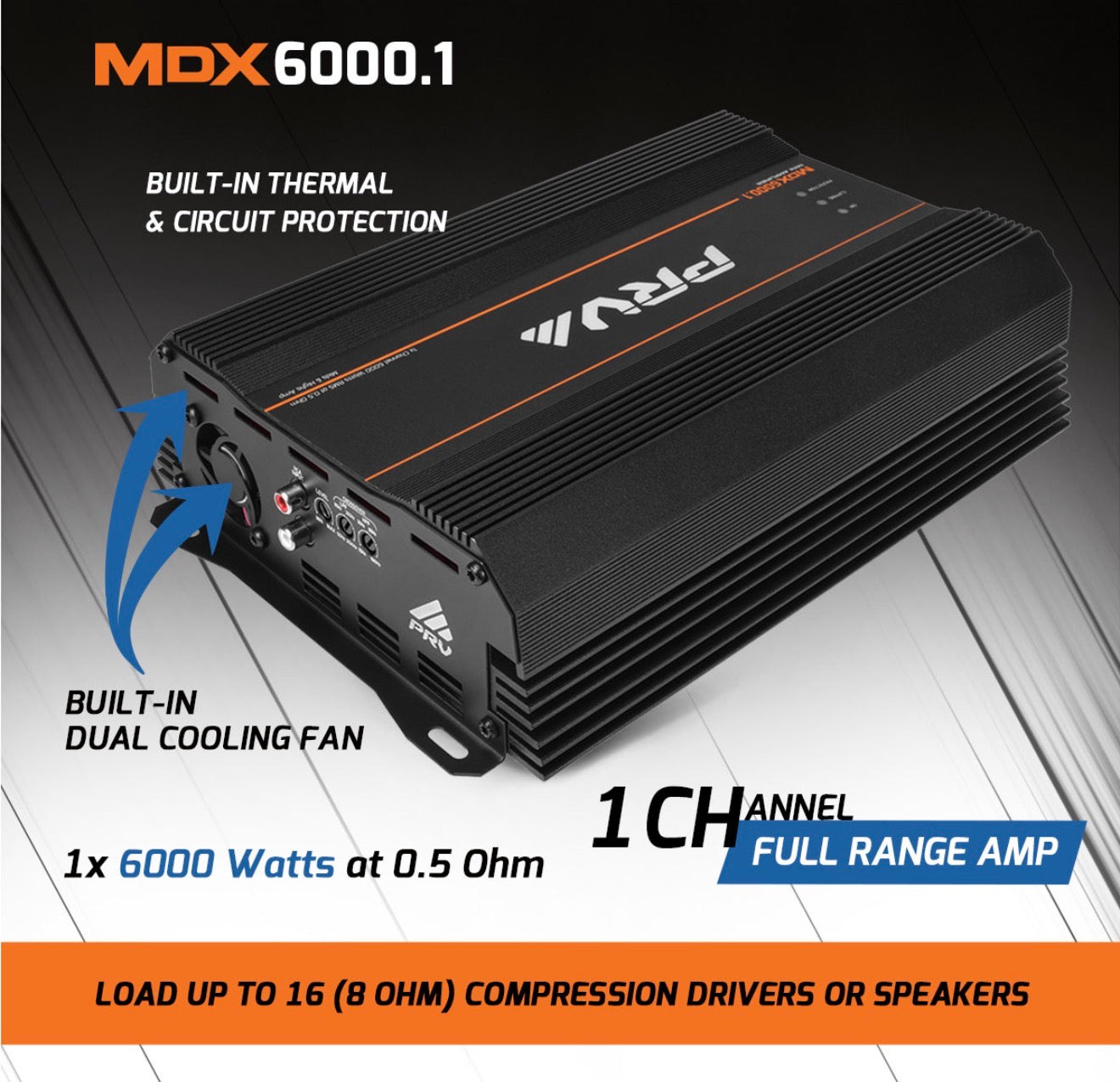 AMPLIFICADOR PRV MDX6000.1 0.5OHM