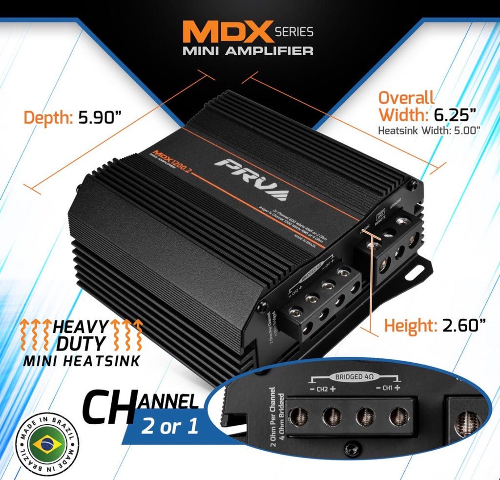 AMPLIFICADOR PRV MDX1200.2 2OHM