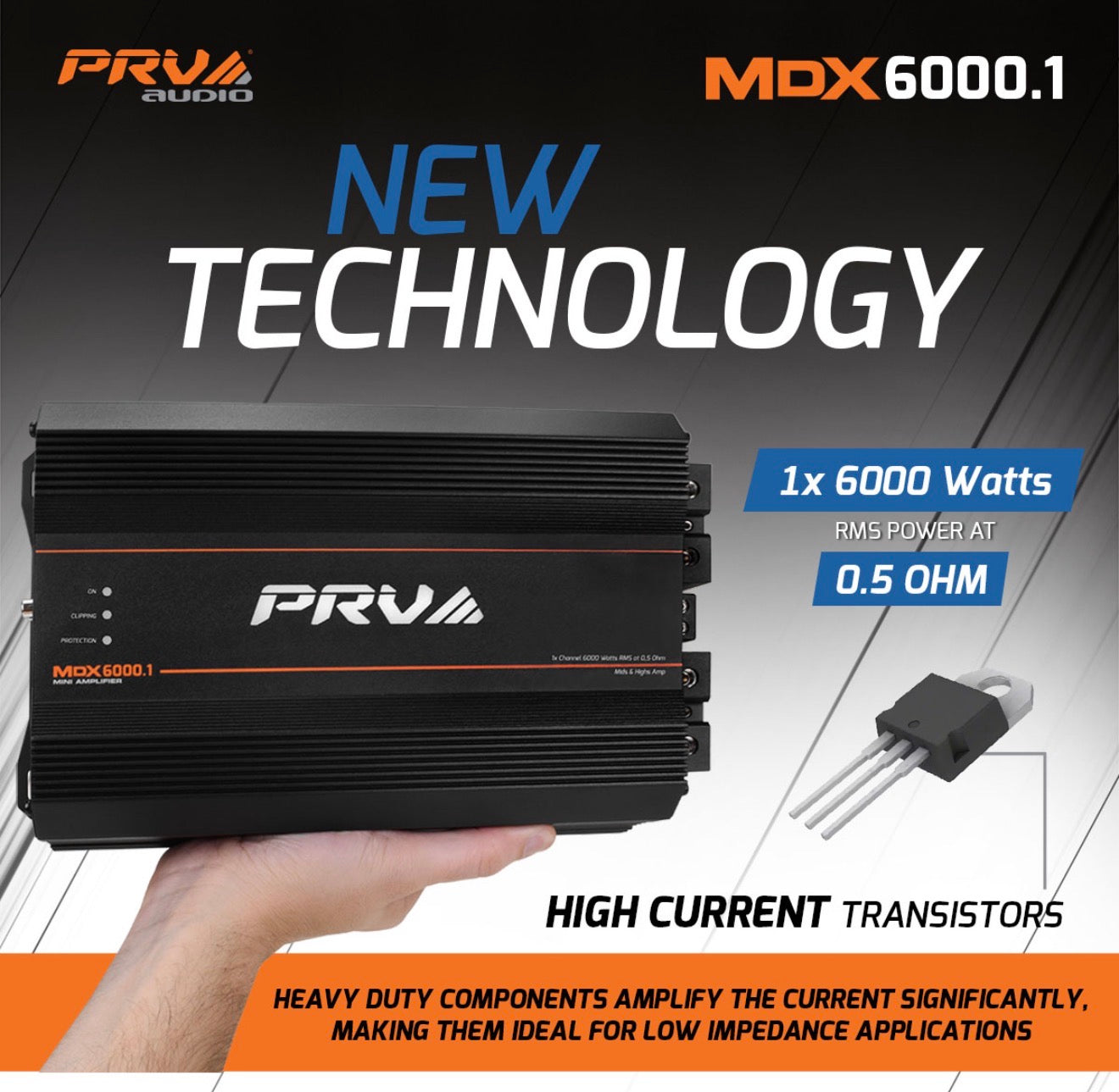 AMPLIFICADOR PRV MDX6000.1 0.5OHM