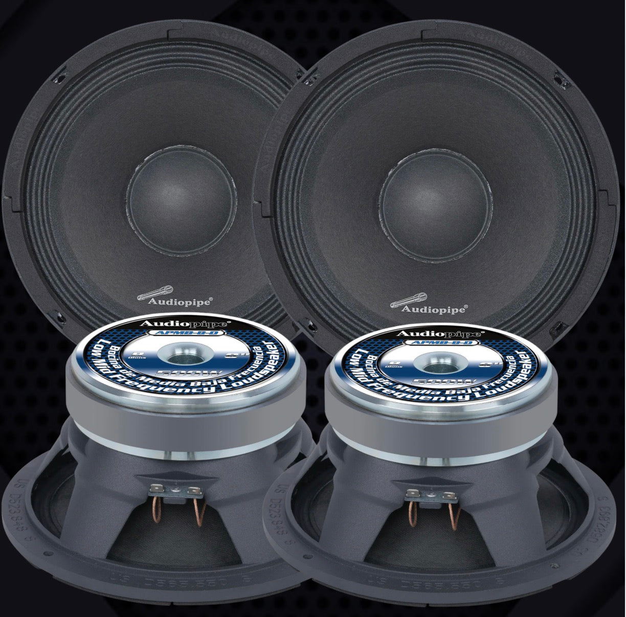 COMBO 4 BOCINAS AUDIOPIPE 8" APMB-8-D