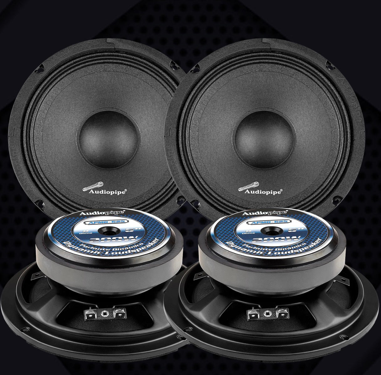 COMBO 4 BOCINAS AUDIOPIPE 6" APMB-625