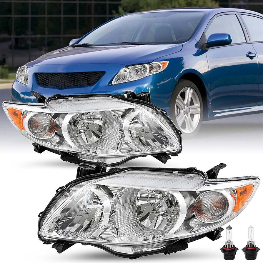 FOCOS CROMADOS TOYOTA COROLLA 2009-2010