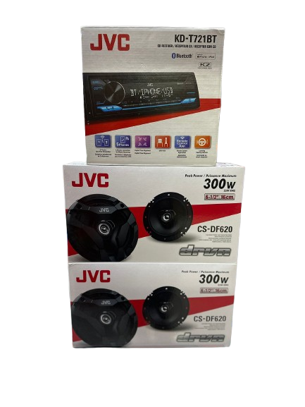 COMBO RADIO CD JVC Y 4 BOCINAS 6.5"