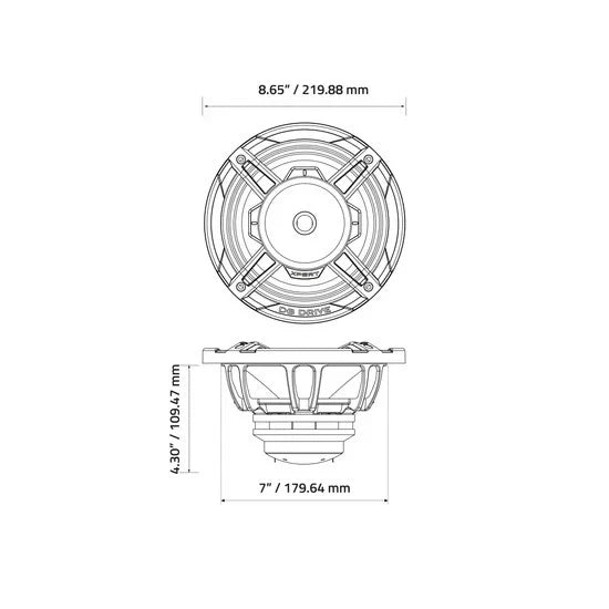 BOCINA DB DRIVE EX8NCD-CF 8"